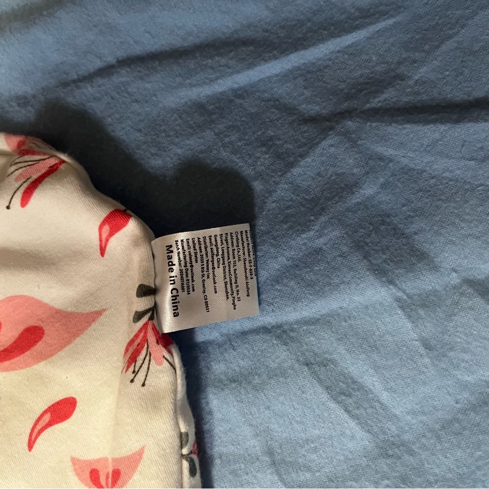 Girls, Pink Sleep Sack, Small 0-6 months, 100% Organic Cotton, with 2 Way Zipper - Picture 3 of 4